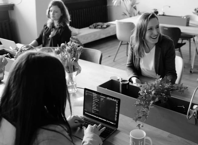 women in an office